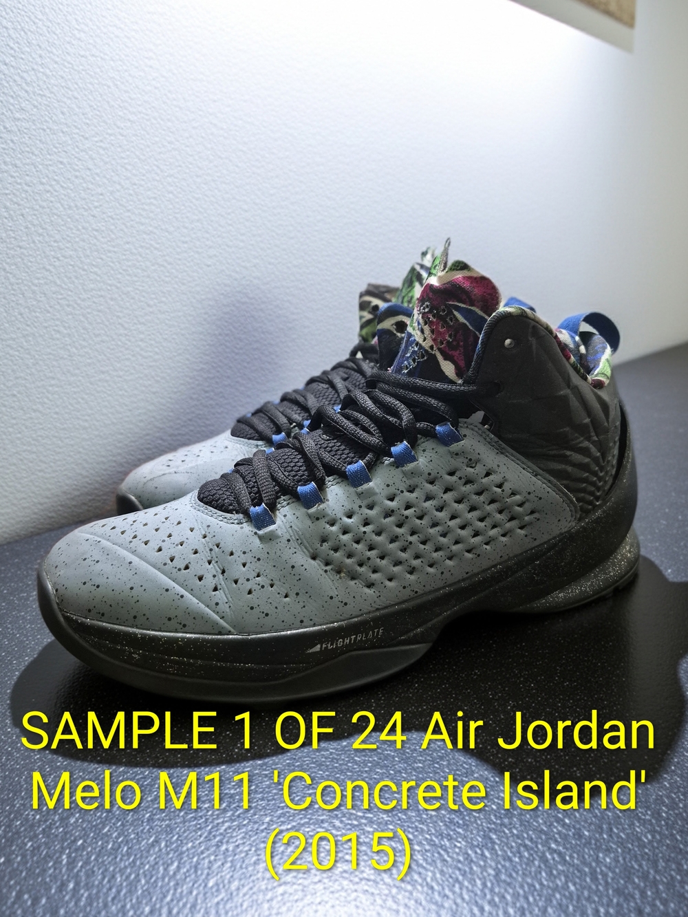 SAMPLE 1of24 Look-See Air Jordan Melo M11 'Concrete Island' Sz M9/W10.5 EUC